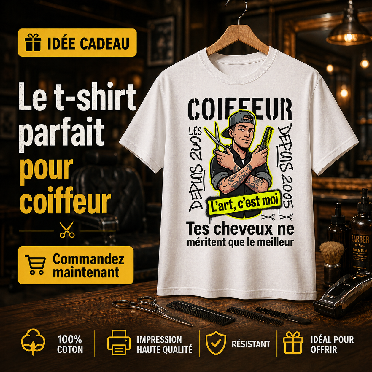 T-shirt coiffeur