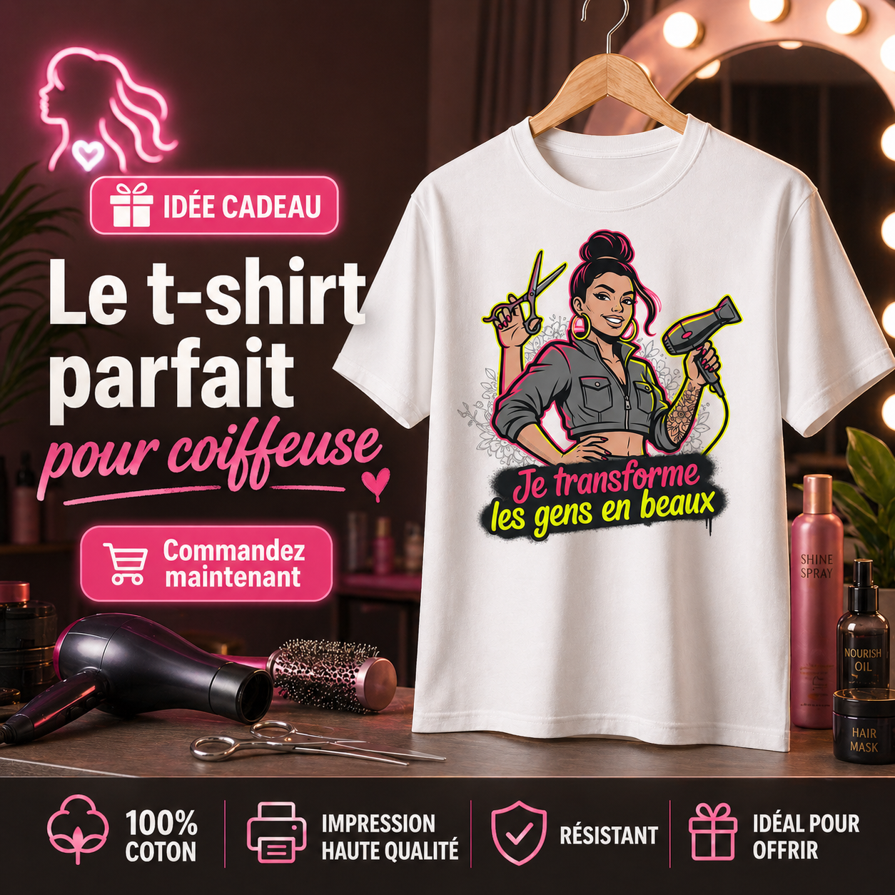 T-shirt coiffeuse